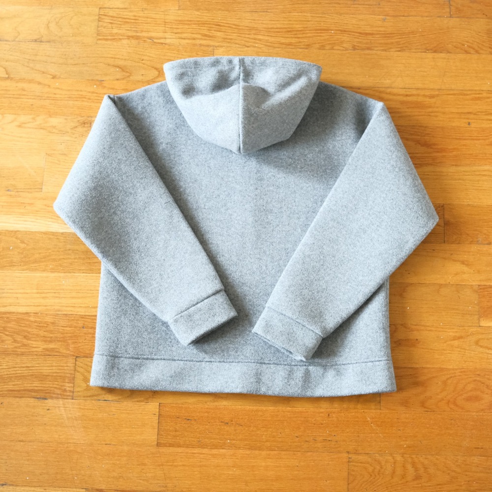 Zara Full Zip Hoodie Gray Textured Knit Boxy Relaxed Fit Sz M Streetwear Zip Up - Picture 9 of 9